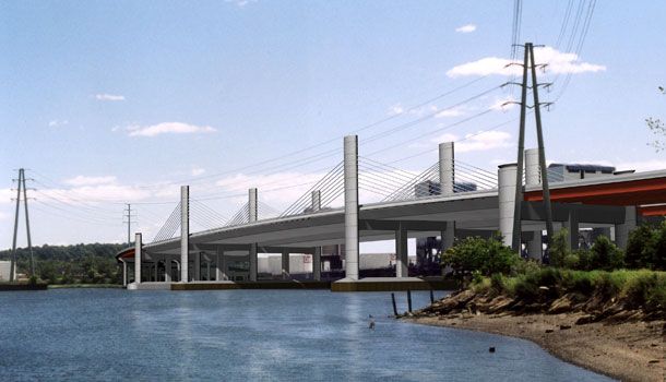 Ponte é construída nos Estados Unidos com sistema misto entre vigas e estais