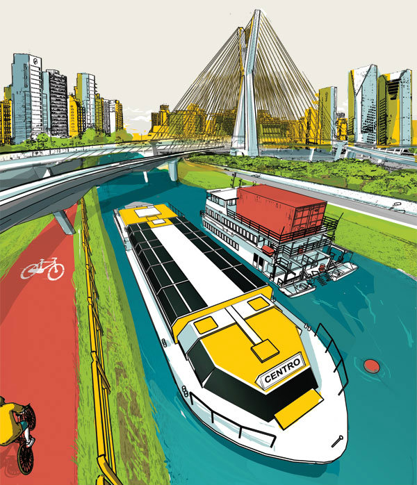 Andando de barco por São Paulo