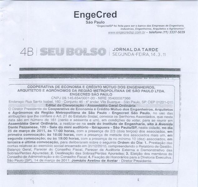 Engecred informa
