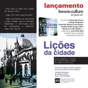 Lições da Cidade – questionamentos e desafios do desenvolvimento urbano na cidade de São Paulo