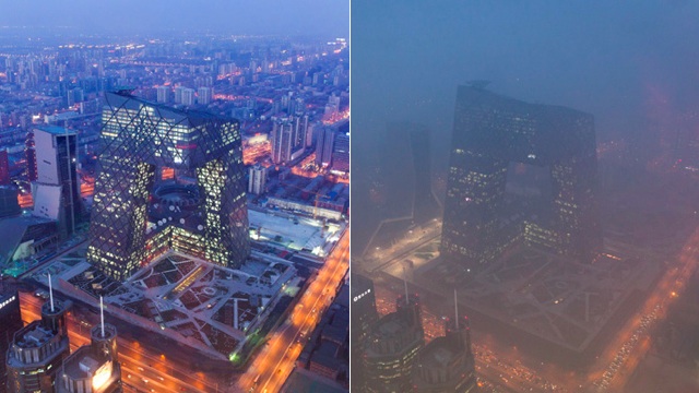 A China está sufocada em poluição