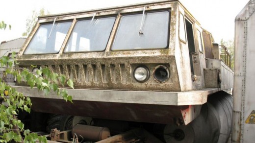 O veículo russo com tração helicoidal