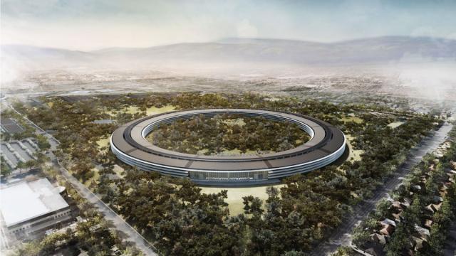 A sede em forma de nave espacial da Apple não vai mais ser absurda, só extravagante