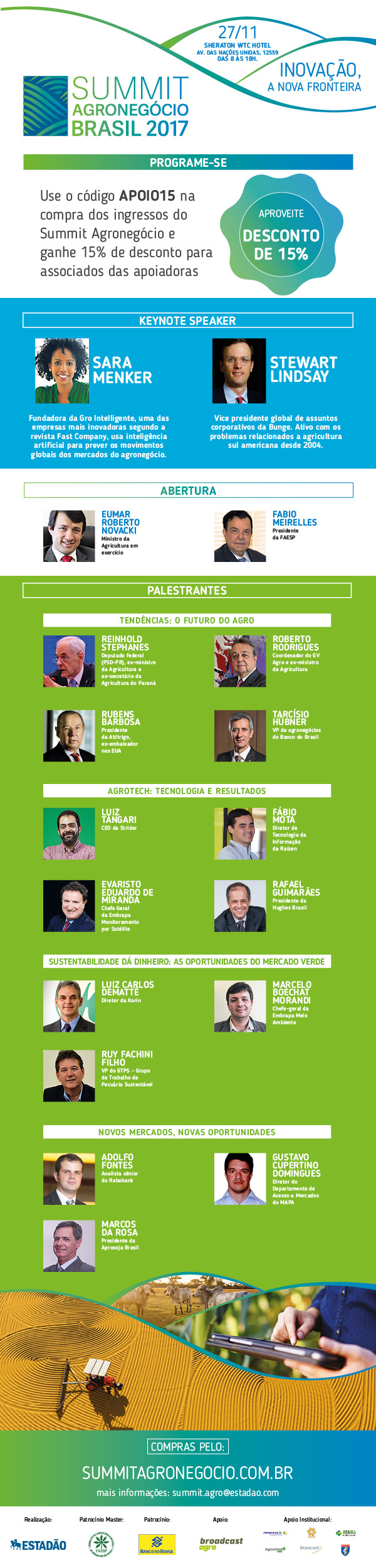 Associado ao Instituto de Engenharia tem desconto no SUMMIT Agronegócio Brasil