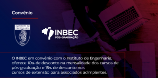 O INBEC, em convênio com o Instituto de Engenharia, oferece descontos em seus cursos para associados do IE