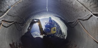 Sabesp constrói túnel sob a marginal Tietê