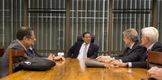 Eduardo Lafraia é recebido em Brasília pelo vice-presidente da República