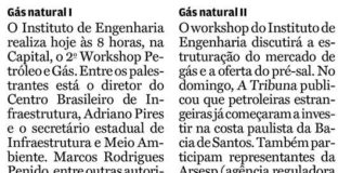 IE NA MÍDIA – Gás Natural