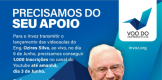 Siga o INVOZ no YouTube para o lançamento das aulas do Eng. Ozires Silva