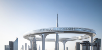 Projeto propõe bairro suspenso 500 metros acima do chão ao redor do maior arranha-céu do mundo