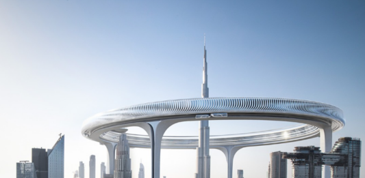 Projeto propõe bairro suspenso 500 metros acima do chão ao redor do maior arranha-céu do mundo
