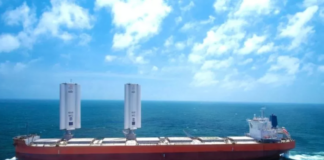 Navio cargueiro ‘movido a vento’ estreia em viagem ao Brasil