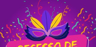 Recesso – dias 3, 4 e 5 de março