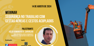 Segurança no trabalho com cestas aéreas e cestos acoplados