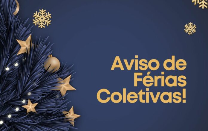 Post para Instagram Férias coletivas elegante branco e vermelho