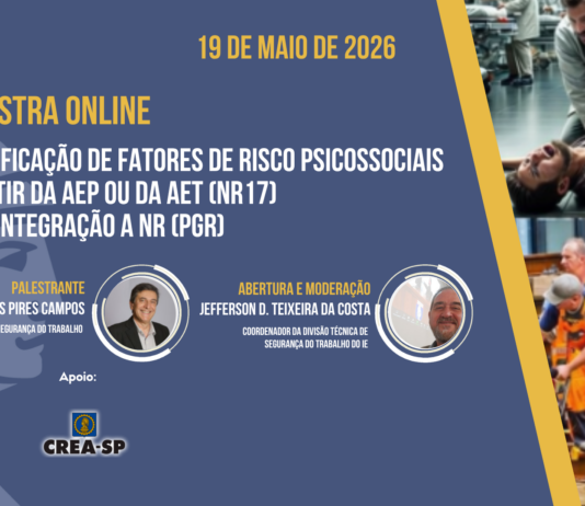 Identificação dos Fatores de Risco Psicossociais a partir da AEP ou da AET (NR17) para integração a NR01 (PGR)