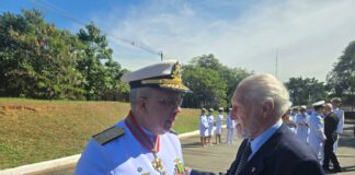 Foto legenda – Presidente do IE prestigia cerimônia no CTMSP