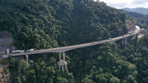 Duplicação do trecho de Serra da Rodovia dos Tamoios - Viaduto V3 - 29/9 - 18h